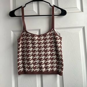 Houndstooth Crop Top
